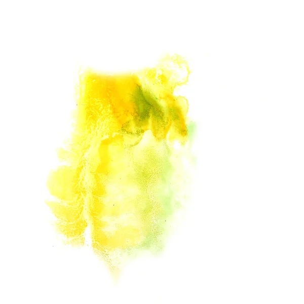 Macro mancha amarilla textura aislada en textura blanca — Foto de Stock