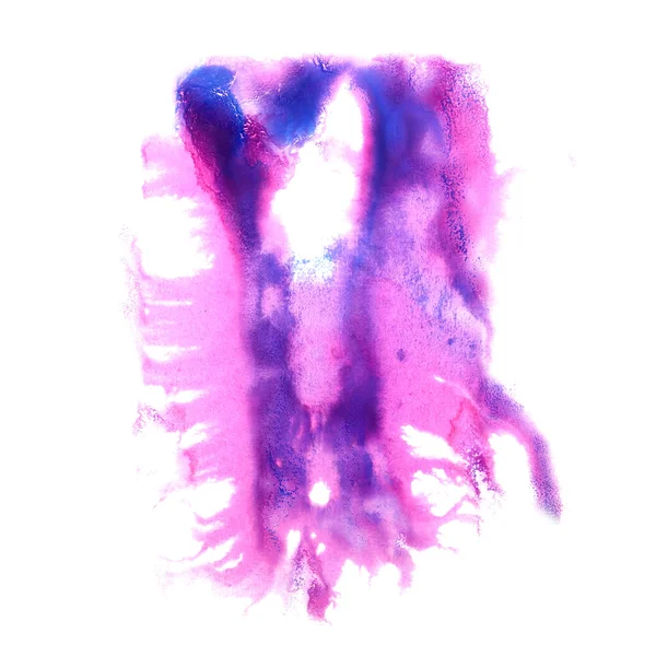 与水彩画紫色的污点，丁香画笔画水彩 iso — 图库照片