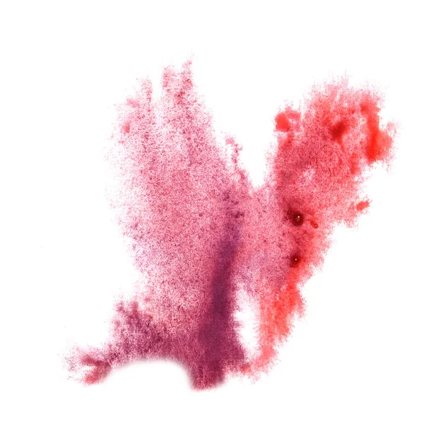 Tache cerise. avec aquarelle course peinture aquarelle isolé — Photo