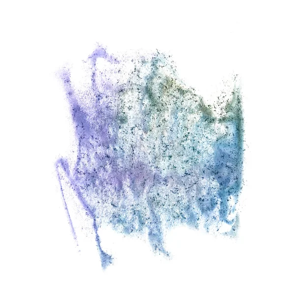 Stain green, lilac with watercolour paint stroke watercolor isol — Stock Photo, Image