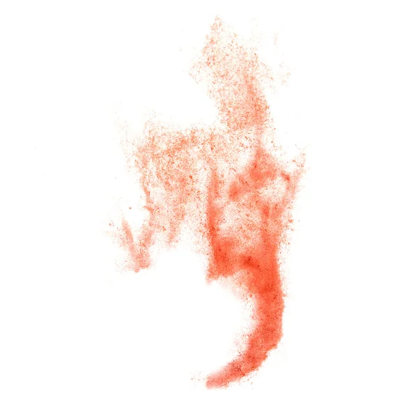 孤立的水彩画漆描边水彩染色橙 — 图库照片