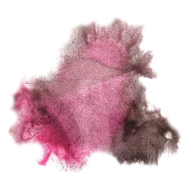 Λεκές ροζ, μαύρο με ακουαρέλα εγκεφαλικό επεισόδιο χρώμα ακουαρέλα isola — Φωτογραφία Αρχείου