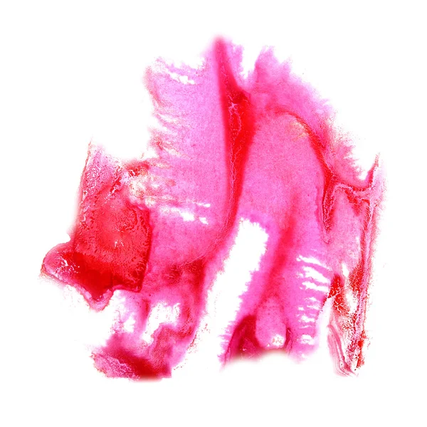 Stain with  watercolour paint pink stroke watercolor isolated — Stock Photo, Image