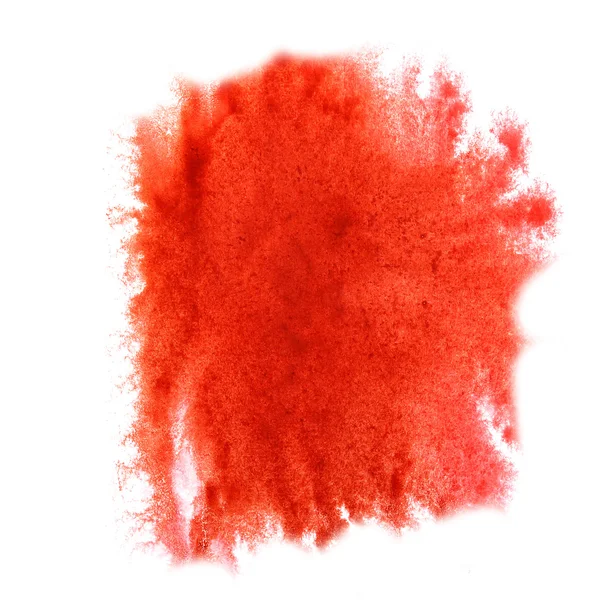 Stain with red watercolour paint stroke watercolor isolated — Stock Photo, Image