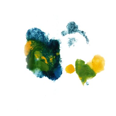 soyut mavi, yeşil, sarı sulu boya konturları, olarak kullanılabilir