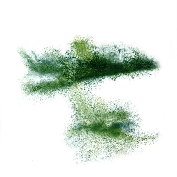 Traços aquarela verde abstrato, pode ser usado como fundo — Fotografia de Stock