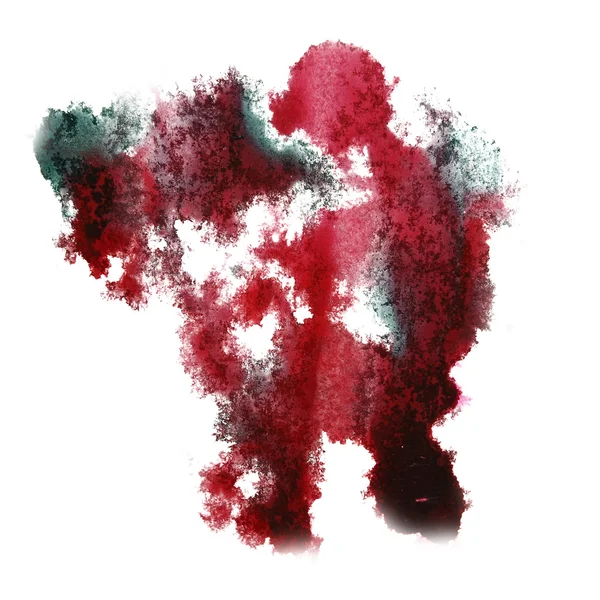 Abstrakt, röd akvarell stroke, kan användas som bakgrund — Stockfoto
