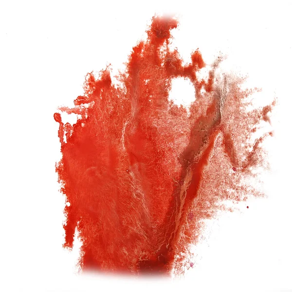 Soyut elle çizilmiş kırmızı sulu boya leke hakaret Rorschach bulgulara — Stok fotoğraf