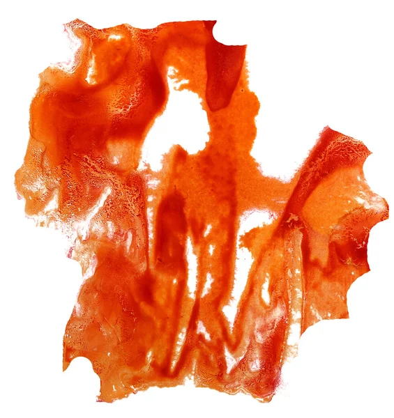 Abstrakte orangefarbene Aquarellstriche, können als Hintergrund verwendet werden — Stockfoto