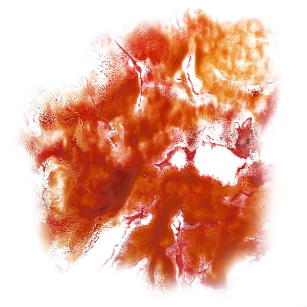 Abstract orange yellow watercolor strokes, may be used as backgr — Stock Photo, Image