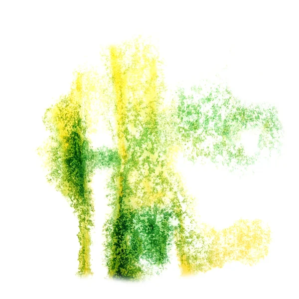 Abstracte geel, licht groen aquarel achtergrond voor uw desi — Stockfoto