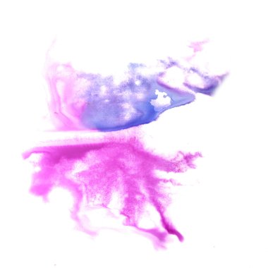 leke pembe, suluboya boya kontur sulu boya isolat ile mavi