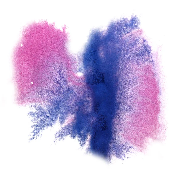 抽象的蓝色，粉红色的水彩笔画，可用作背景 — 图库照片