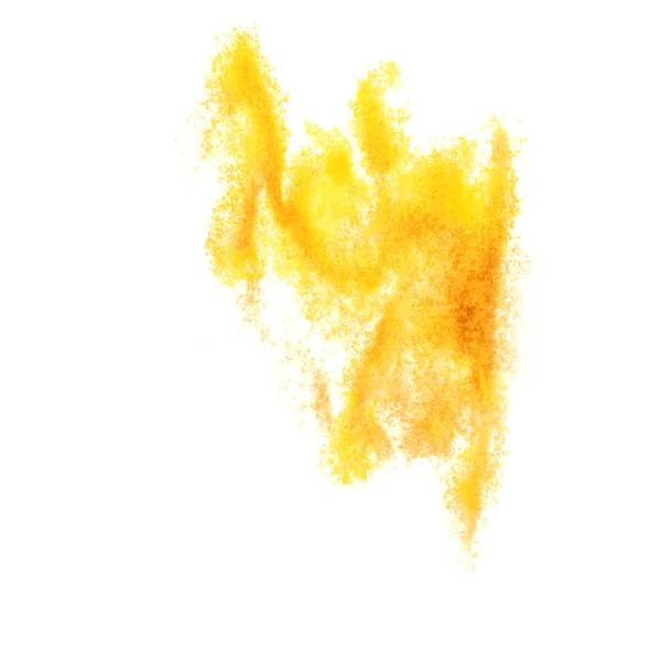 Abstract bright yellow watercolor strokes, may be used as backgr — Stock Photo, Image