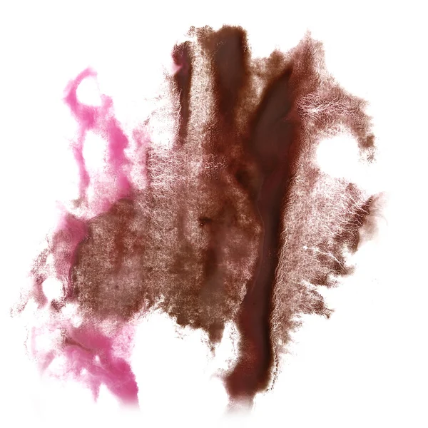 Abstrait brun, aquarelle rose peint à la main fond insulte R — Photo