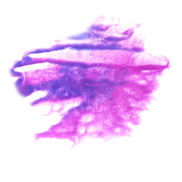 Stain pink, purple with watercolour paint stroke watercolor isol — Stock Photo, Image