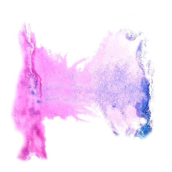 Stain blue, pink  with watercolour paint stroke watercolor isola — Stock Photo, Image