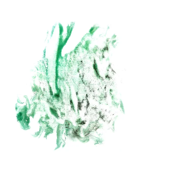 Stain grön, brun med akvarell färg stroke akvarell isol — Stockfoto