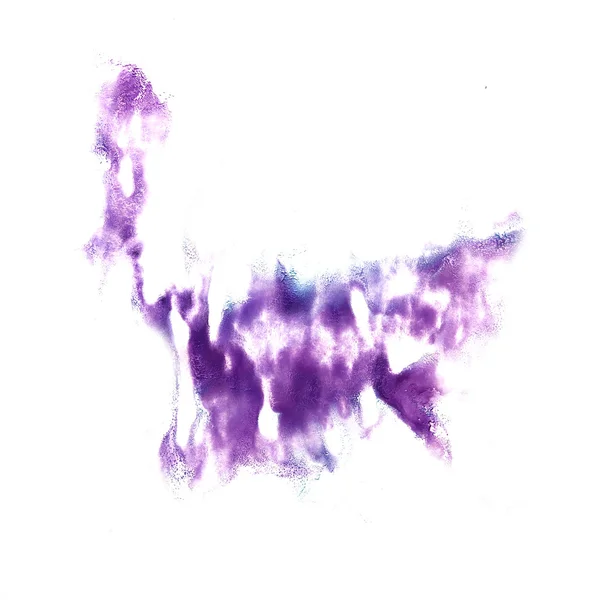 Tache lilas avec aquarelle trait de peinture aquarelle isolé — Photo