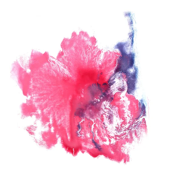 Corante lilás, rosa com aquarela pintura acidente vascular cerebral aquarela isola — Fotografia de Stock