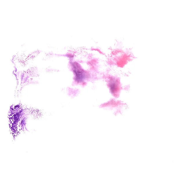 Plama różowy z akwarela farba akwarela skok na białym tle — Zdjęcie stockowe