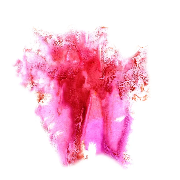 Stain pink with watercolour paint stroke watercolor isolated — Stock Photo, Image