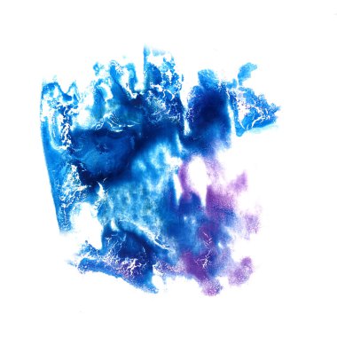 Mavi, pembe suluboya boya kontur sulu boya isolat ile leke