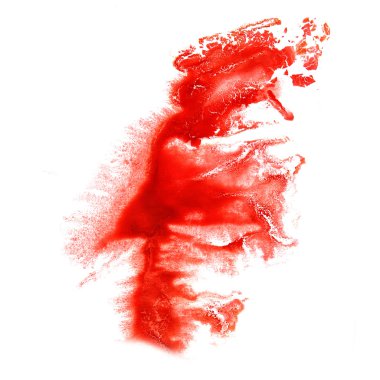 izole kırmızı suluboya boya kontur suluboya ile leke