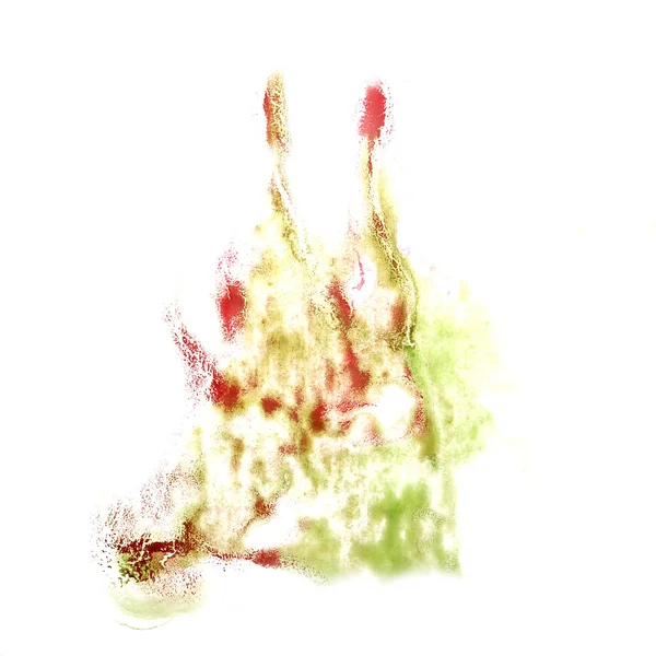 Stain with  green, red watercolour paint stroke watercolor isola — Stock Photo, Image