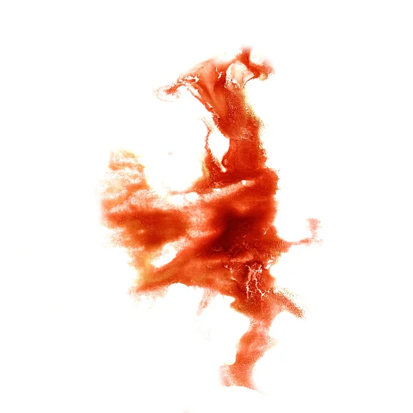 Vlek met cherry aquarel verf lijn aquarel geïsoleerd — Stockfoto