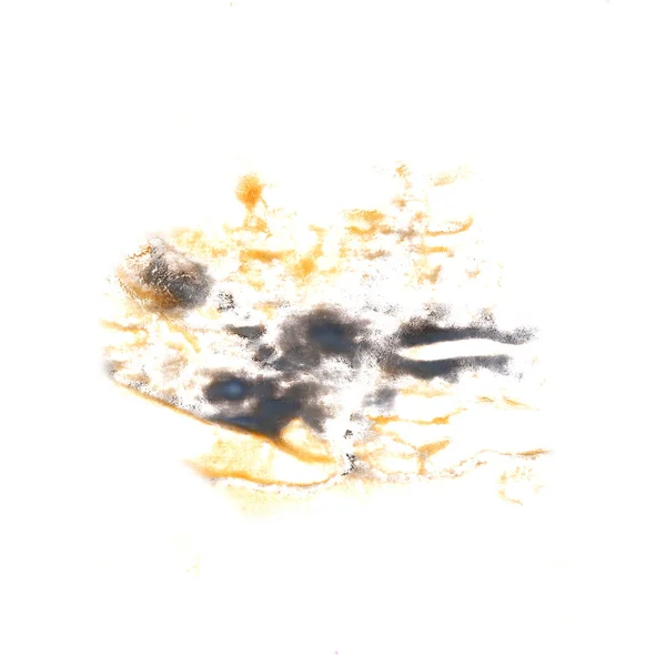 Stain with gray, yellow watercolour paint stroke watercolor isol — Stock Photo, Image