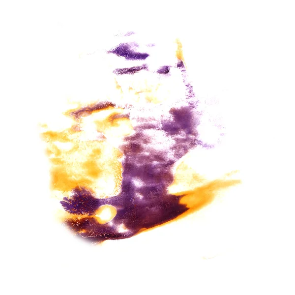 Tache avec lilas, aquarelle jaune trait de peinture aquarelle iso — Photo