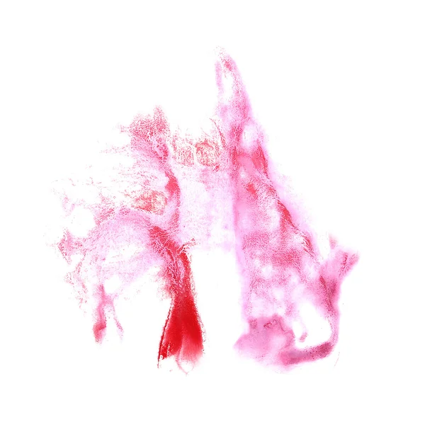 Stain with pink  watercolour paint stroke watercolor  isolated — Stock Photo, Image