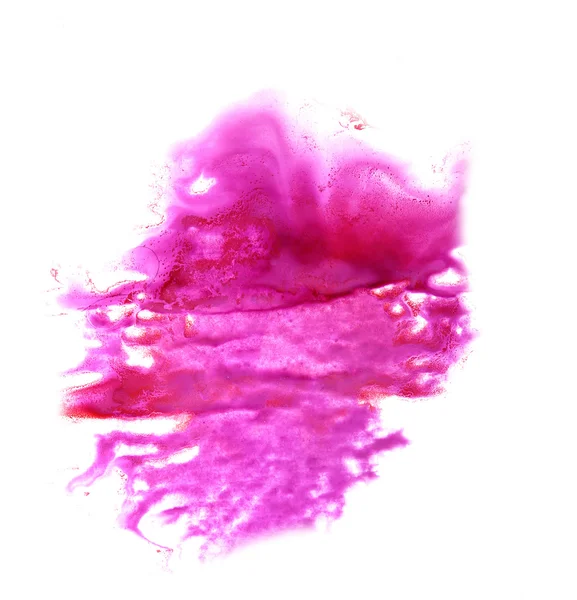 Stain with pink  watercolour paint stroke watercolor isolated — Stock Photo, Image