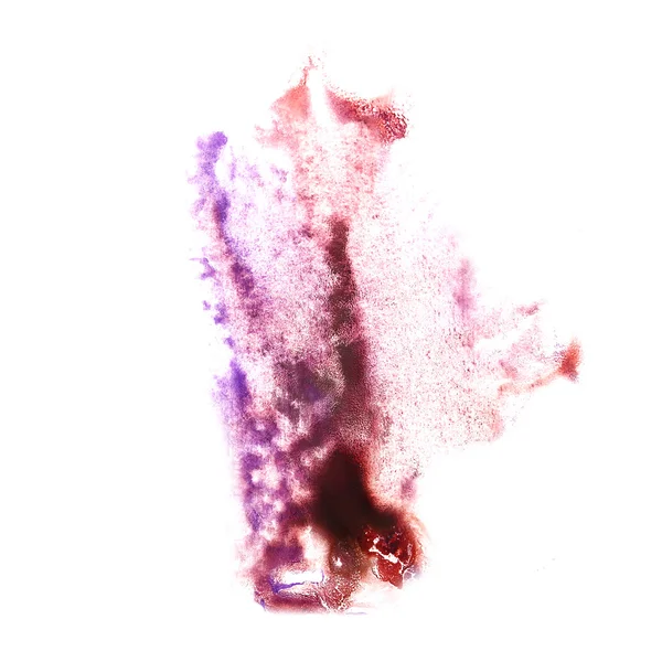 Fleck mit violettem, braunem Aquarellstrich Aquarell iso — Stockfoto
