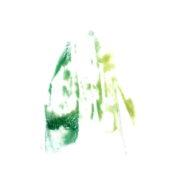 Fläcken med gula, gröna akvarell målar stroke akvarell iso — Stockfoto