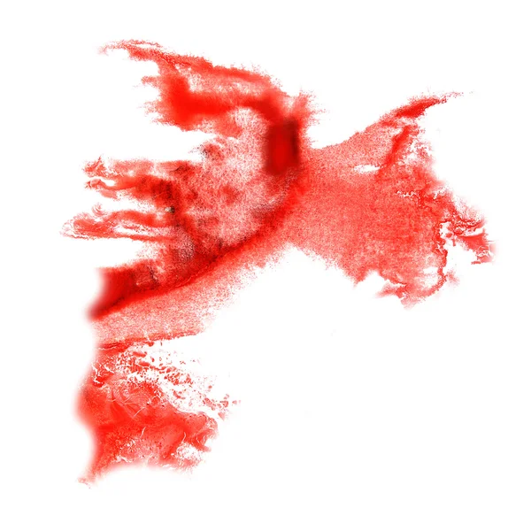 Stain with red watercolour paint stroke watercolor   isolated — Stock Photo, Image