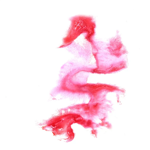 Stain with watercolour pink paint stroke watercolor isolated — Stock Photo, Image
