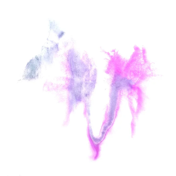 Fläcken med akvarell rosa, grå färg stroke akvarell isolat — Stockfoto