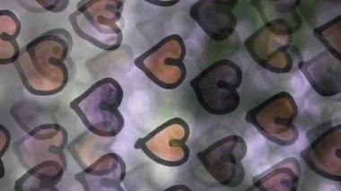 Video hareket grafiti kalp desen süs gece ışık duvar soyut arka plan desen hd 1920x1080 boyunca hareket