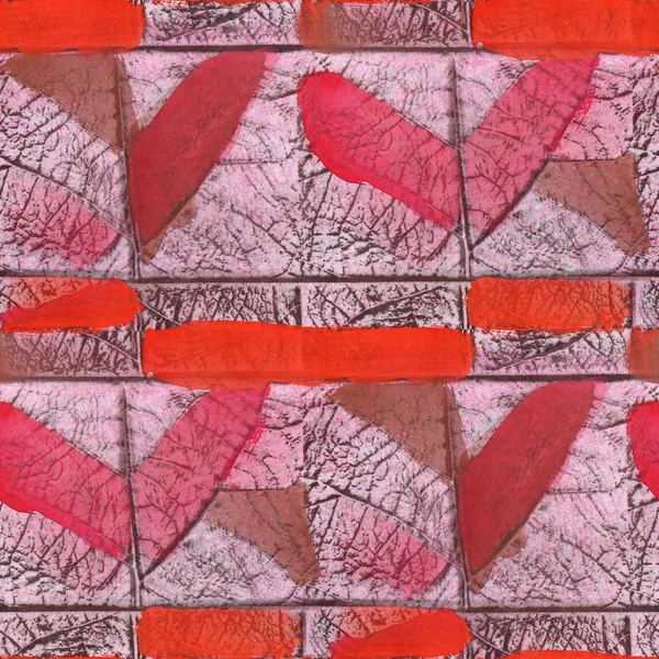 Sin costuras rojo, hojas marrones textura fondo fondo fondo patrón —  Fotos de Stock