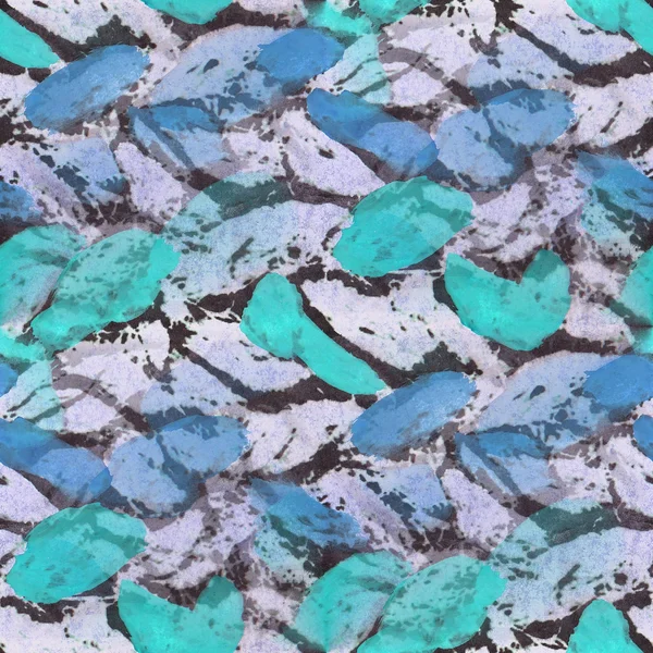 Бесшовные бирюзовые, синие фигурки текстурные обои па — стоковое фото