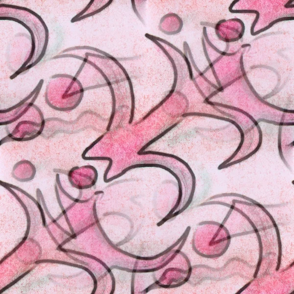 无缝的樱桃圈子，叶子数字纹理背景 wallp — 图库照片