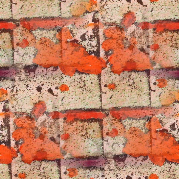 Бесшовные оранжевые пятна, фиолетовые полосы кривые текстуры фона — стоковое фото