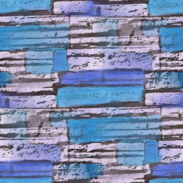 Senza soluzione di continuità blu, scuro turchese mattoni texture sfondo wallpape — Foto Stock