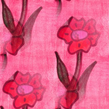 sorunsuz doku pembe suluboya çiçek duvar kağıdı bırakır