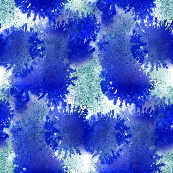 Padrão sem costura azul, verde aquarela mão abstrato pintado ba — Fotografia de Stock