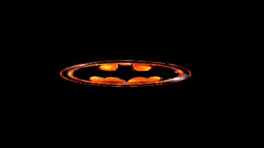 Uryupinsk. Rusya - yaklaşık 28 Ekim 2015: oyun oyun konsolu Sega Mega Drive Batman logo - en popüler retro konsol oyunlarından biri. Sağlar oynamak