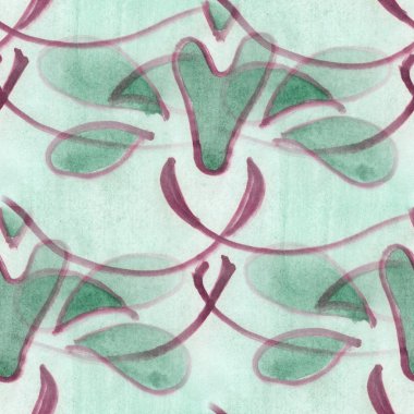 watercolor flowers seamless handmade background wallpaper brown blue