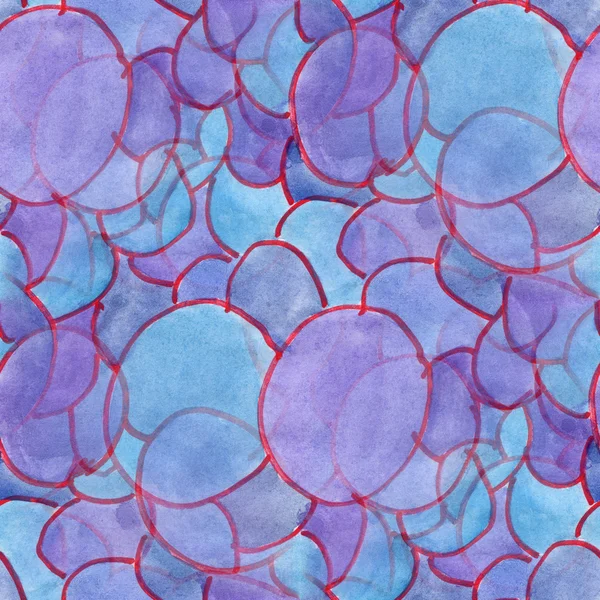 Seamless watercolor circles handmade wallpaper for your site — Stock Photo, Image